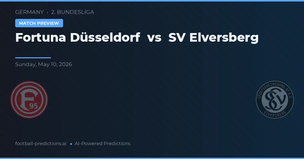 Fortuna Düsseldorf vs SV Elversberg — pronóstico y previa del partido