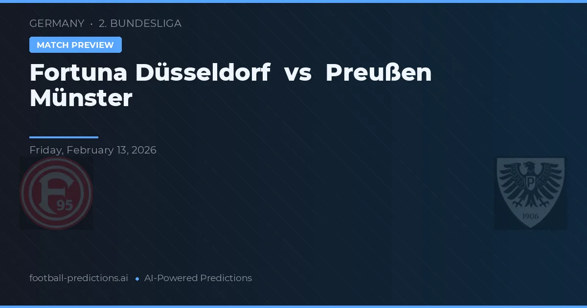 Fortuna Düsseldorf vs Preußen Münster — pronóstico y previa del partido