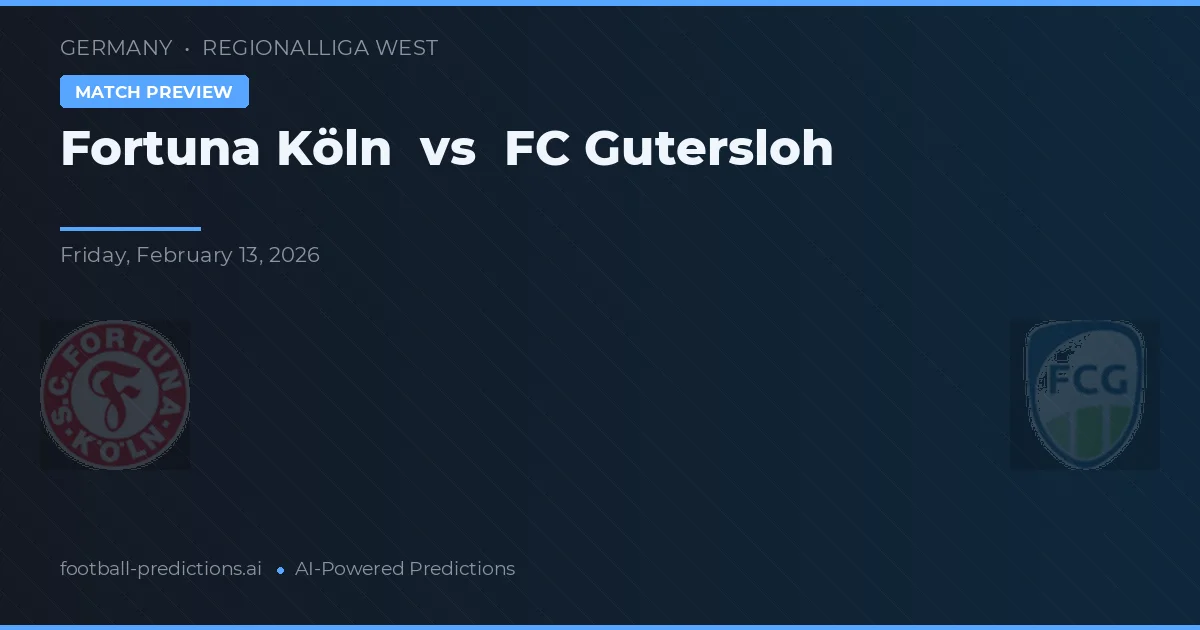 Fortuna Colonia vs FC Gütersloh — pronóstico y previa del partido
