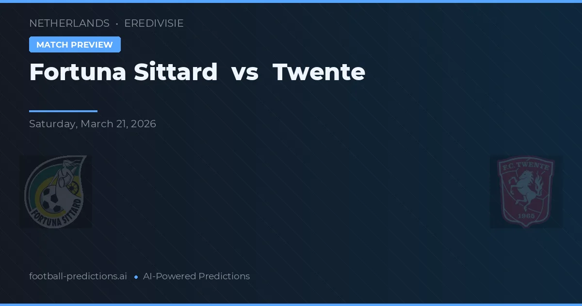 Fortuna Sittard vs Twente — pronóstico y previa del partido