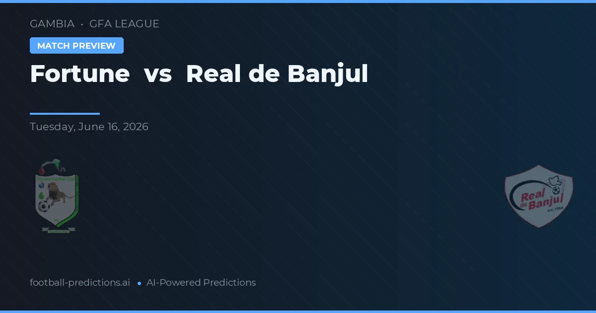 Fortune vs Real de Banjul — pronóstico y previa del partido