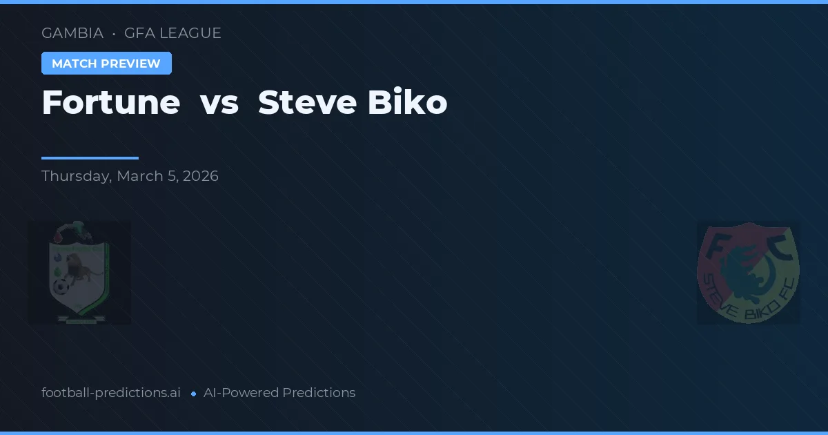 Fortune vs Steve Biko — pronóstico y previa del partido