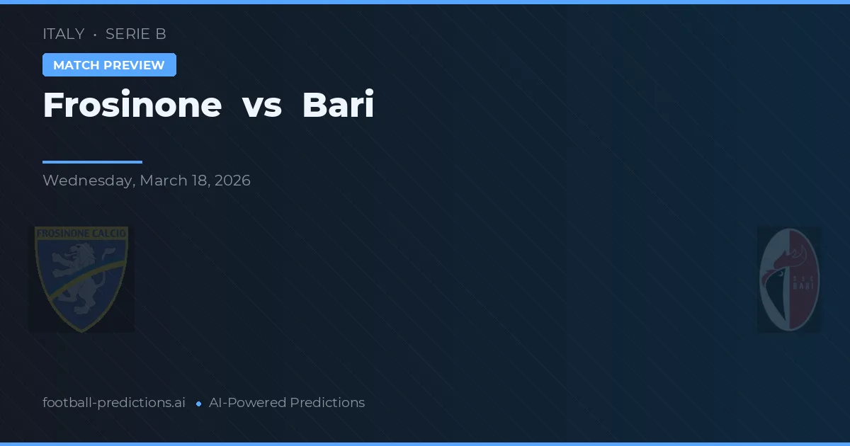 Frosinone vs Bari — pronóstico y previa del partido