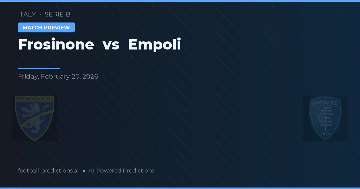 Frosinone vs Empoli — pronóstico y previa del partido