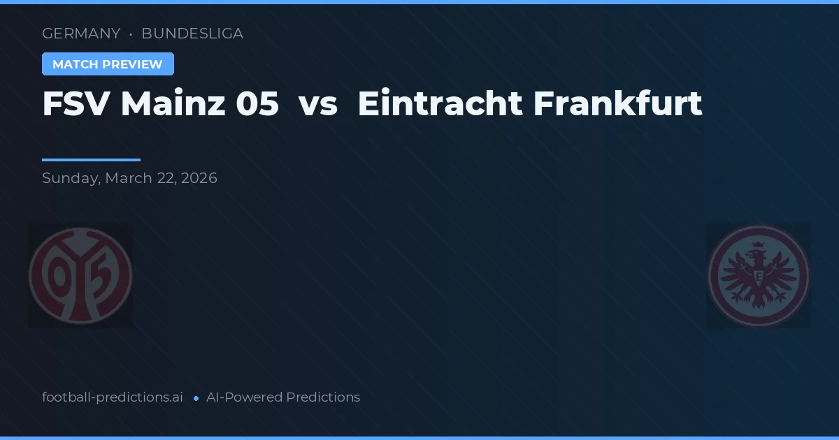FSV Mainz 05 vs Eintracht Frankfurt — pronóstico y previa del partido