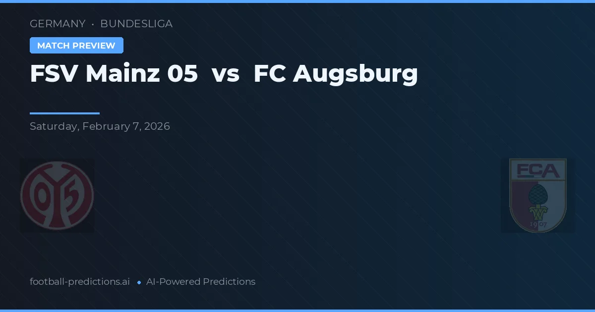 FSV Mainz 05 vs FC Augsburgo — pronóstico y previa del partido