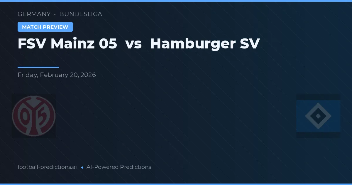 FSV Mainz 05 vs Hamburgo SV — pronóstico y previa del partido