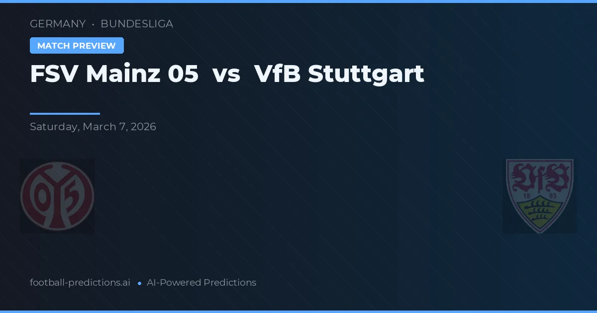 FSV Mainz 05 vs VfB Stuttgart — pronóstico y previa del partido