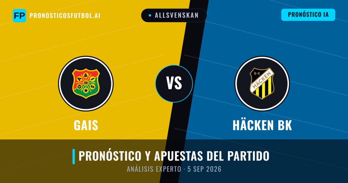 Gais vs Häcken BK — pronóstico y previa del partido