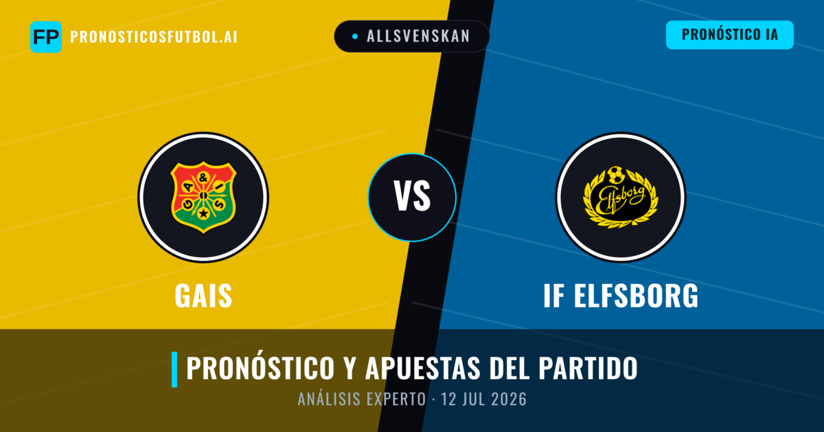 Gais vs IF Elfsborg — pronóstico y previa del partido
