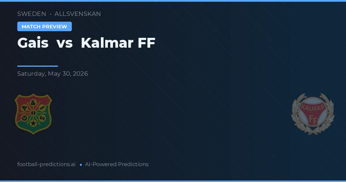 Gais vs Kalmar FF — pronóstico y previa del partido