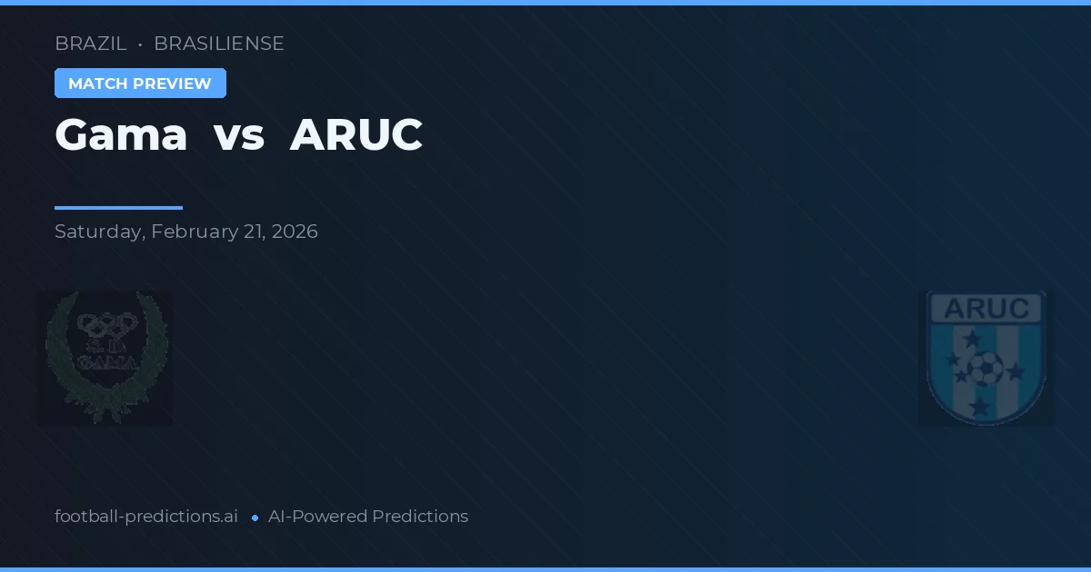 Gama vs ARUC — pronóstico y previa del partido
