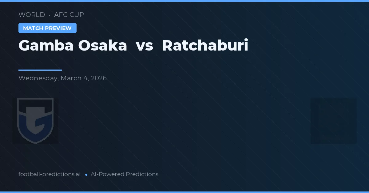 Gamba Osaka vs Ratchaburi — pronóstico y previa del partido