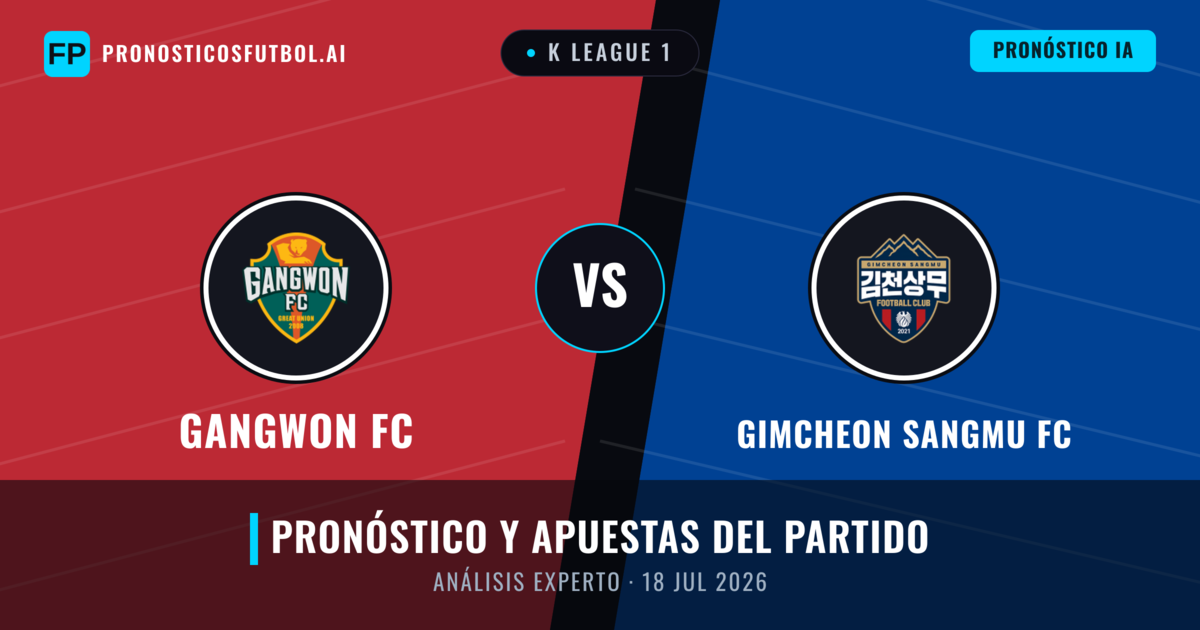Gangwon FC vs Gimcheon Sangmu FC — pronóstico y previa del partido