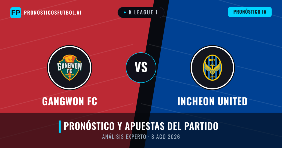 Gangwon FC vs Incheon United — pronóstico y previa del partido