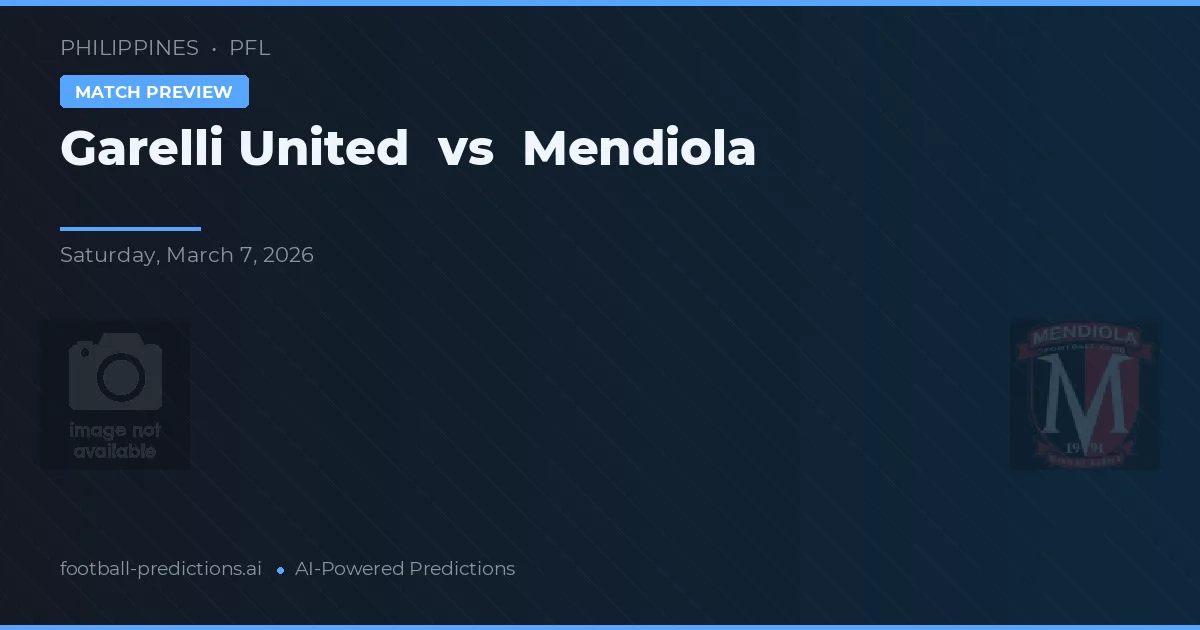 Garelli United vs Mendiola — pronóstico y previa del partido