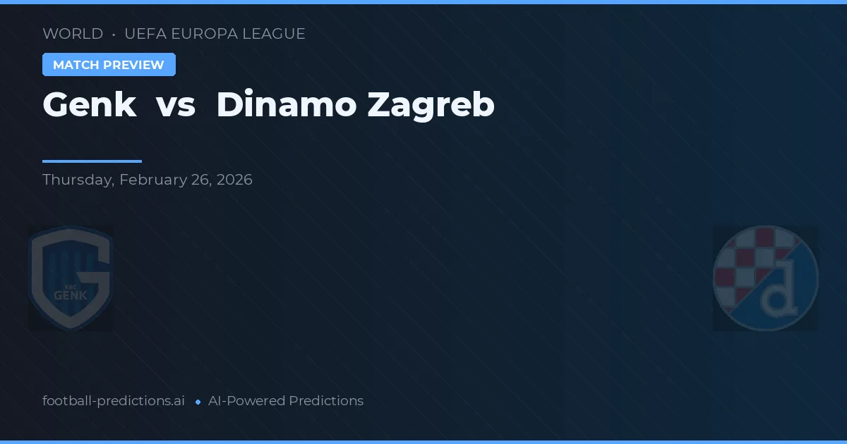 Genk vs Dinamo Zagreb — pronóstico y previa del partido