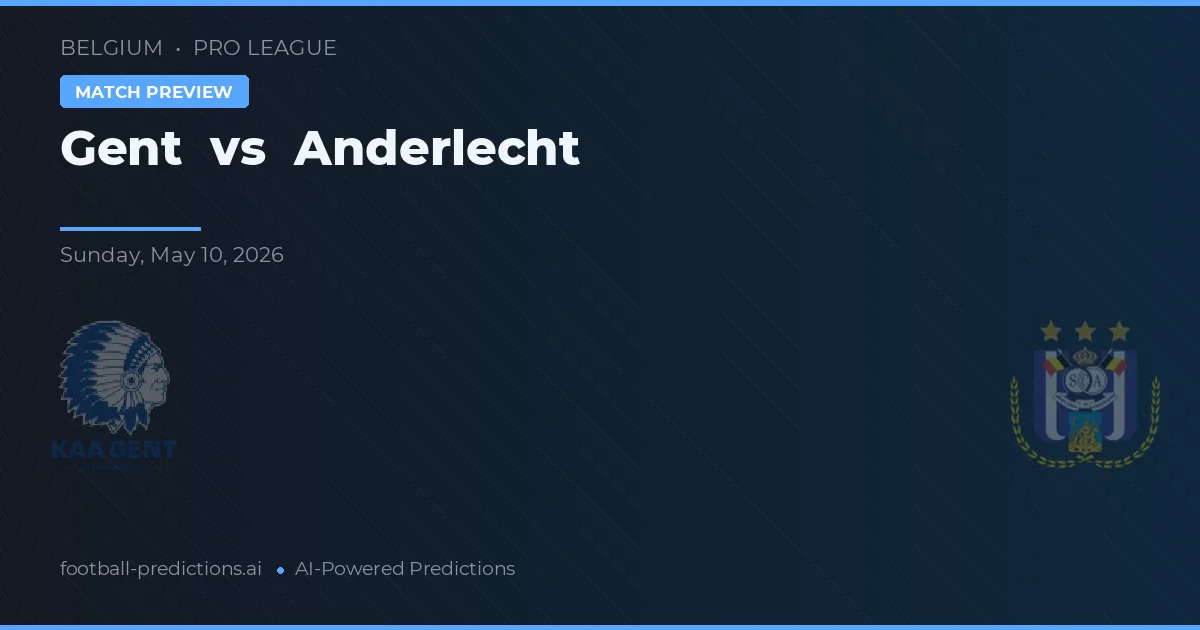 Gent vs Anderlecht — pronóstico y previa del partido