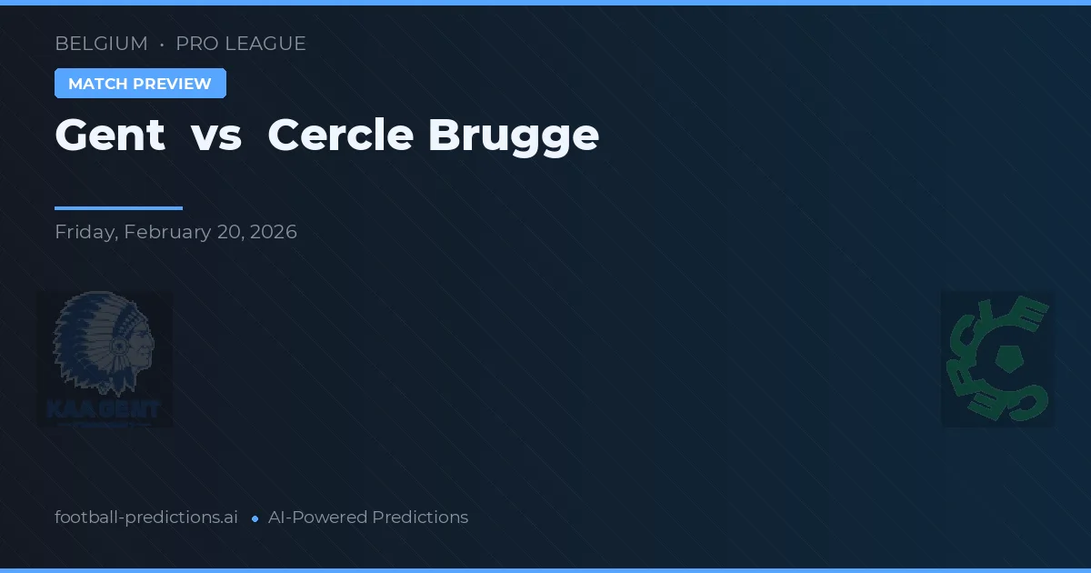 Gent vs Círculo de Bruges — pronóstico y previa del partido