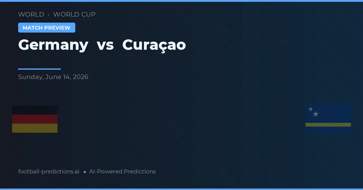 Alemania vs Curazao — pronóstico y previa del partido