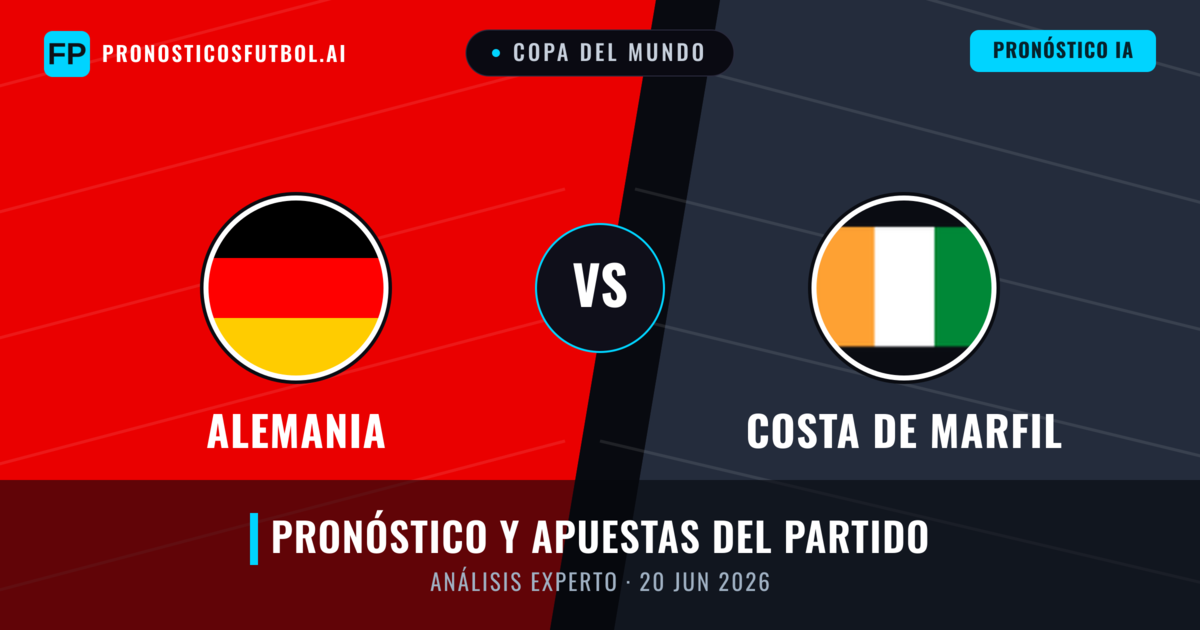 Alemania vs Costa de Marfil — pronóstico y previa del partido