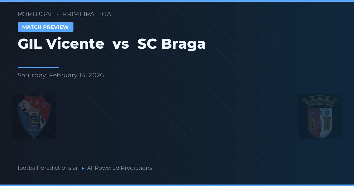 GIL Vicente vs SC Braga — pronóstico y previa del partido