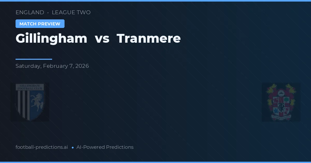 Gillingham vs Tranmere Rovers — pronóstico y previa del partido