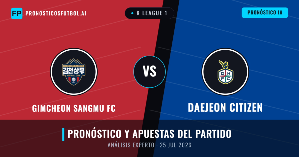 Gimcheon Sangmu FC vs Daejeon Citizen — pronóstico y previa del partido