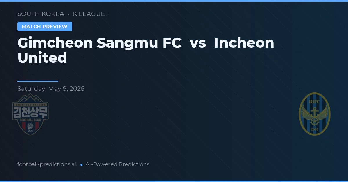 Gimcheon Sangmu FC vs Incheon United — pronóstico y previa del partido