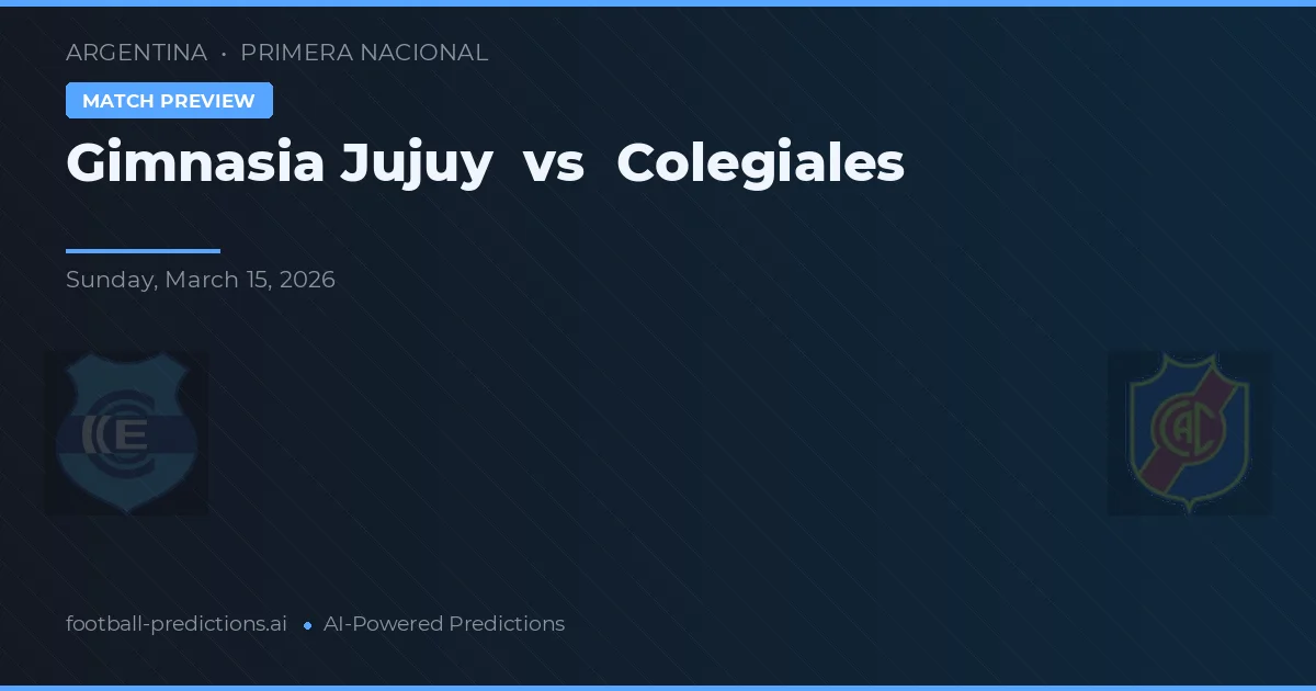 Gimnasia de Jujuy vs Colegiales — pronóstico y previa del partido