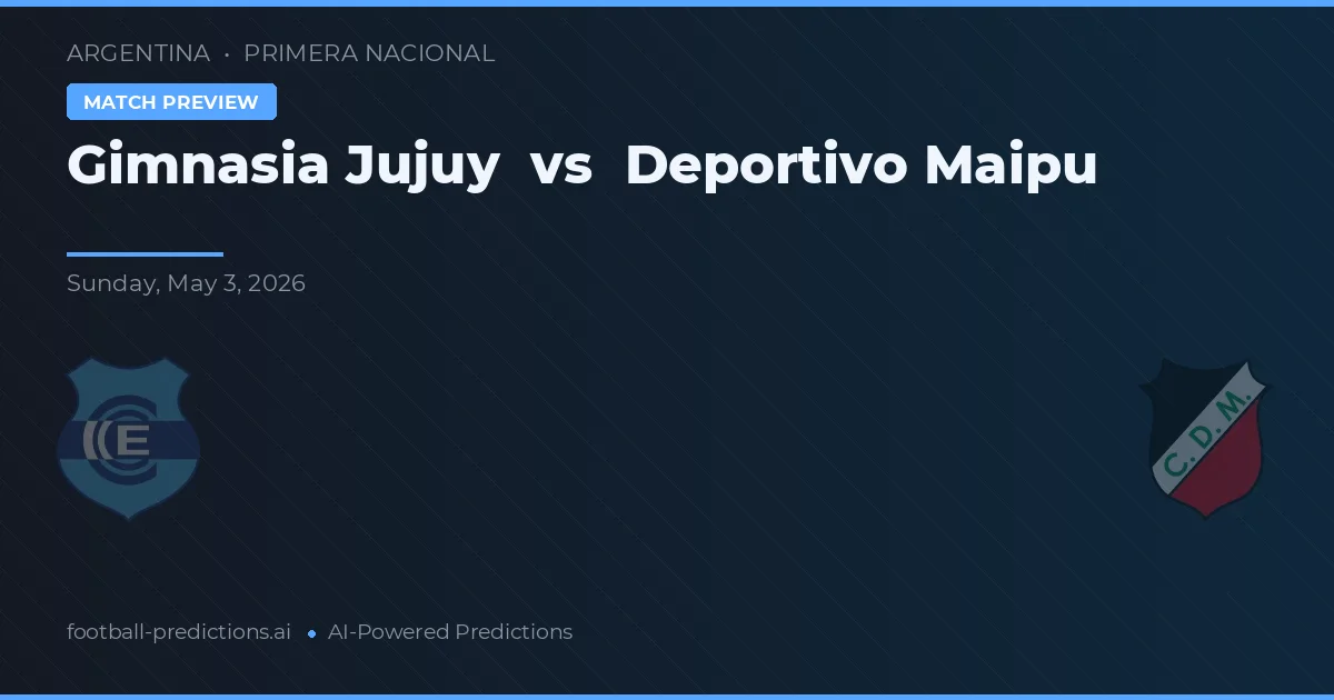 Gimnasia de Jujuy vs Deportivo Maipú — pronóstico y previa del partido