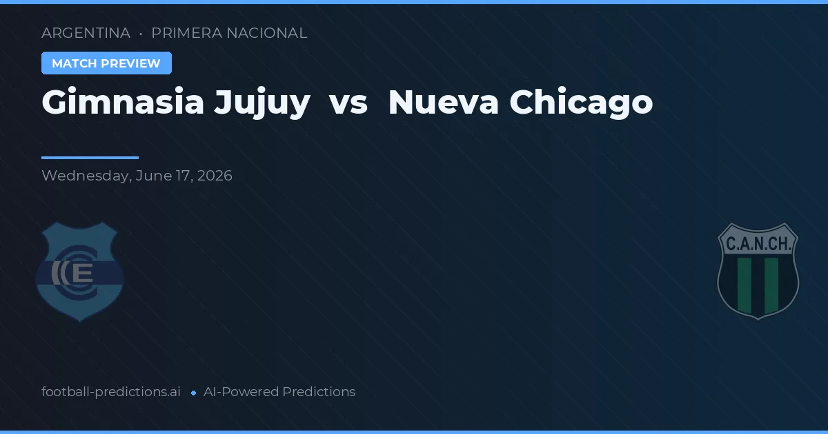 Gimnasia de Jujuy vs Nueva Chicago — pronóstico y previa del partido