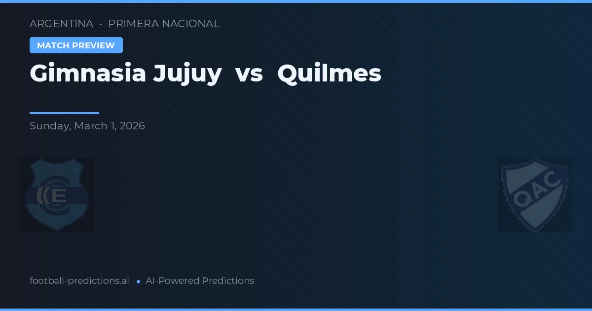 Gimnasia de Jujuy vs Quilmes — pronóstico y previa del partido