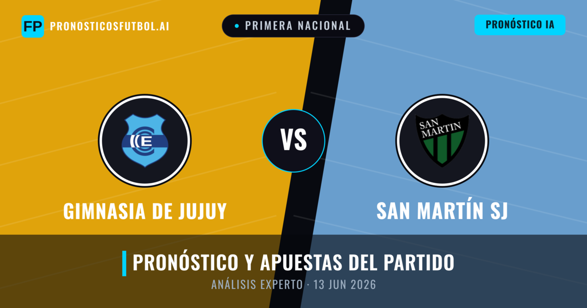 Gimnasia de Jujuy vs San Martín SJ — pronóstico y previa del partido