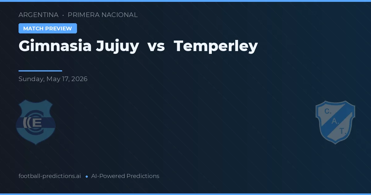 Gimnasia de Jujuy vs Temperley — pronóstico y previa del partido
