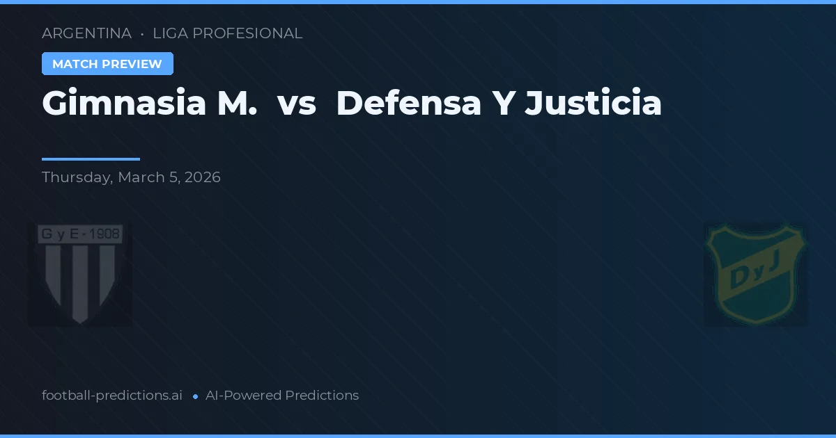 Gimnasia La Plata vs Defensa y Justicia — pronóstico y previa del partido