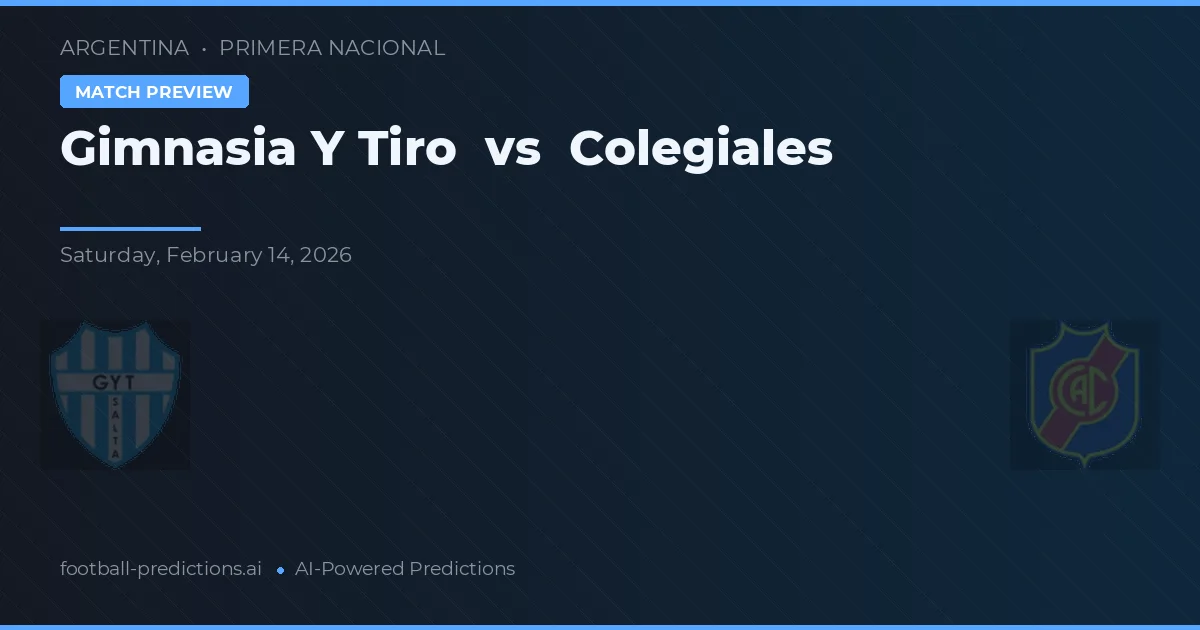 Gimnasia y Tiro vs Colegiales — pronóstico y previa del partido