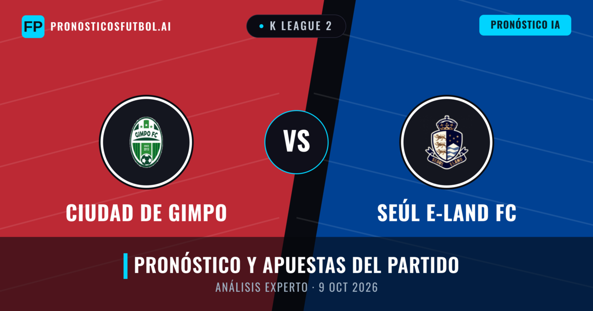 Ciudad de Gimpo vs Seúl E-Land FC — pronóstico y previa del partido