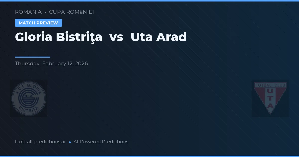 Gloria Bistriţa vs Uta Arad — pronóstico y previa del partido