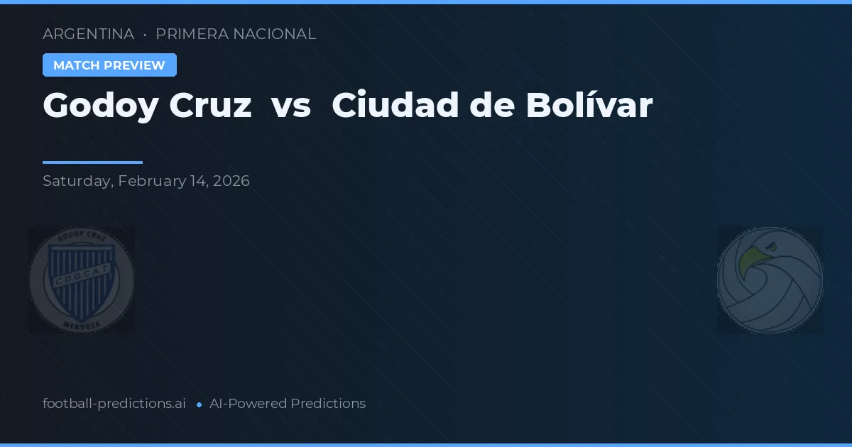 Godoy Cruz vs Ciudad de Bolívar — pronóstico y previa del partido