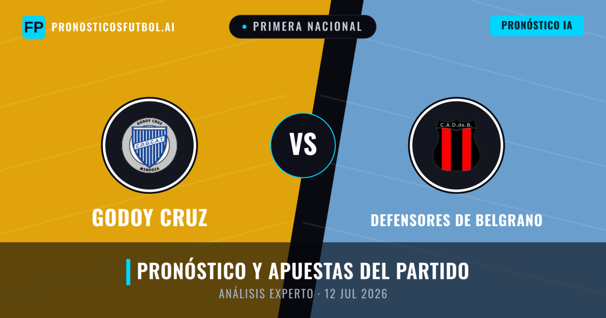 Godoy Cruz vs Defensores de Belgrano — pronóstico y previa del partido