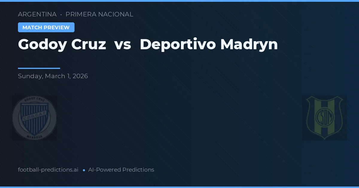 Godoy Cruz vs Deportivo Madryn — pronóstico y previa del partido