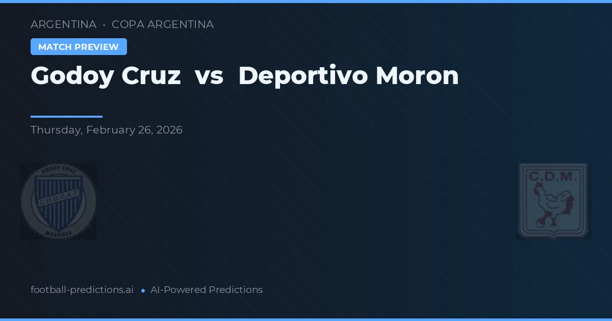 Godoy Cruz vs Deportivo Morón — pronóstico y previa del partido