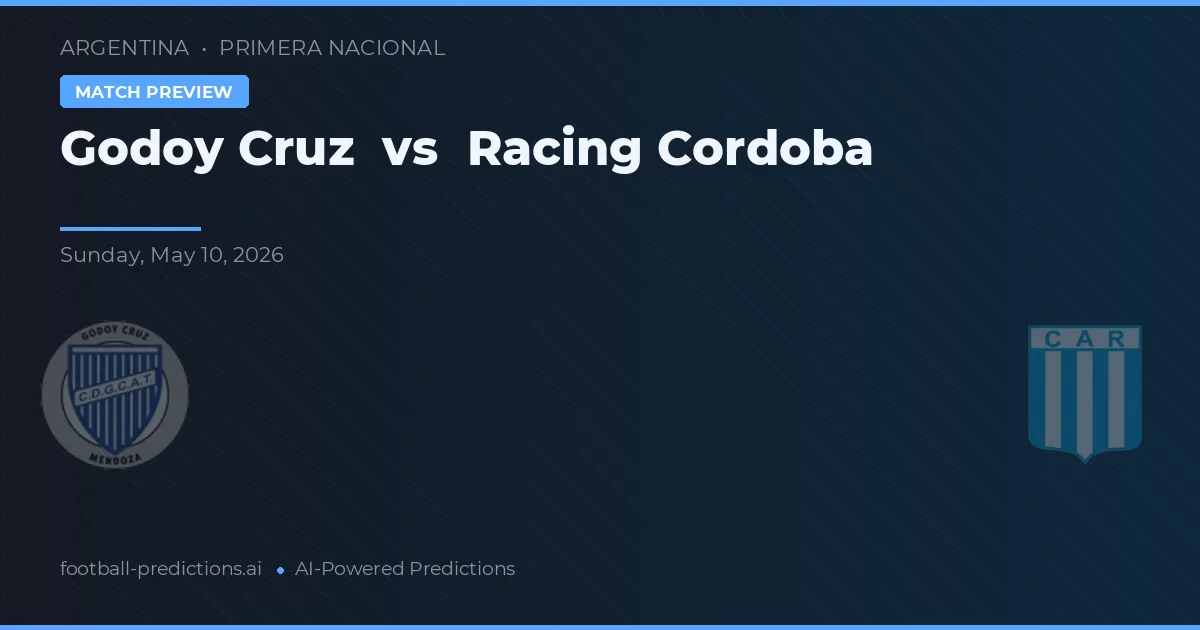 Godoy Cruz vs Racing de Córdoba — pronóstico y previa del partido