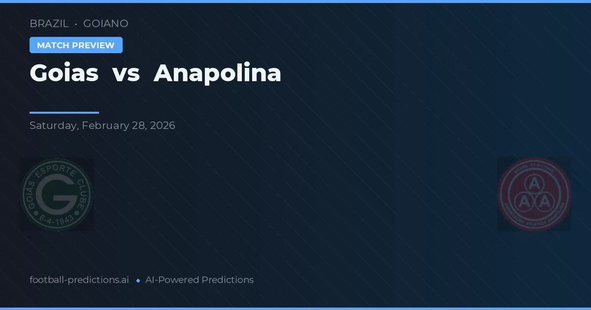 Goiás vs Anapolina — pronóstico y previa del partido