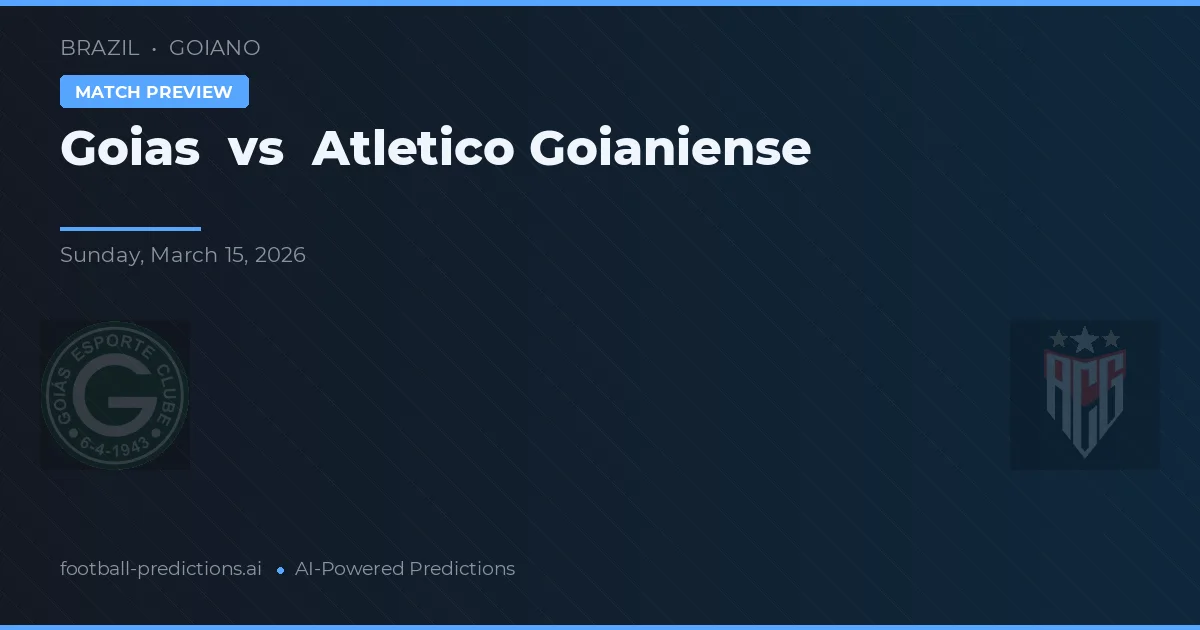 Goiás vs Atlético Goianiense — pronóstico y previa del partido