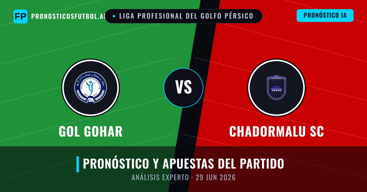 Gol Gohar vs Chadormalu SC — pronóstico y previa del partido