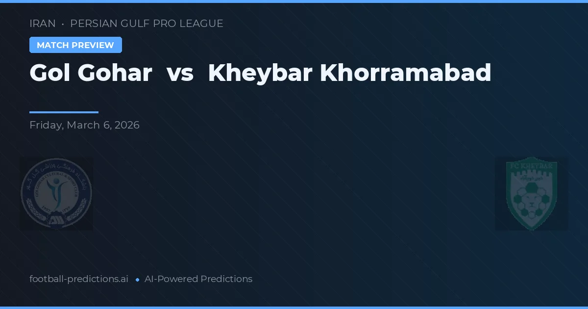 Gol Gohar vs Kheybar Khorramabad — pronóstico y previa del partido