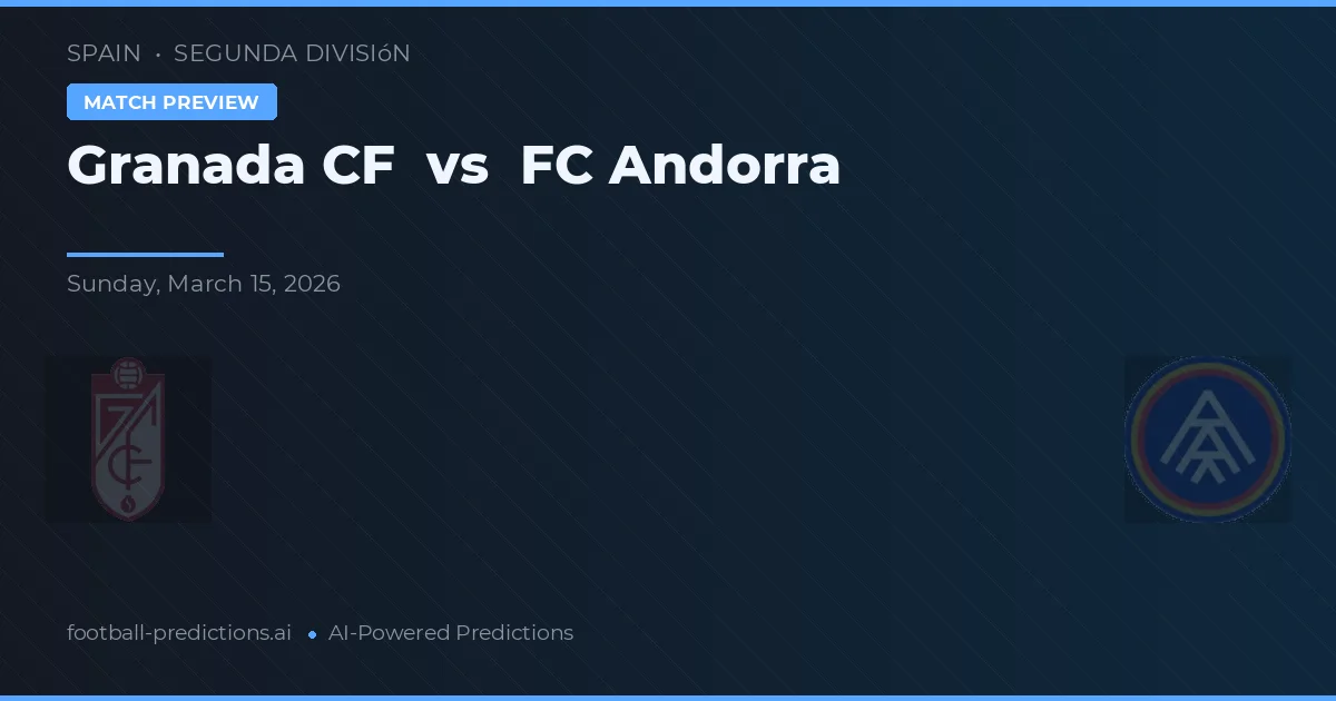 Granada CF vs Fútbol Club Andorra — pronóstico y previa del partido