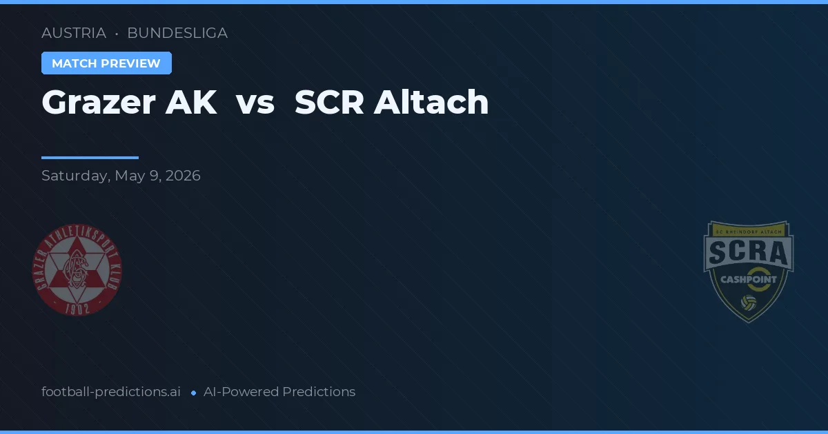 Grazer AK vs SCR Altach — pronóstico y previa del partido